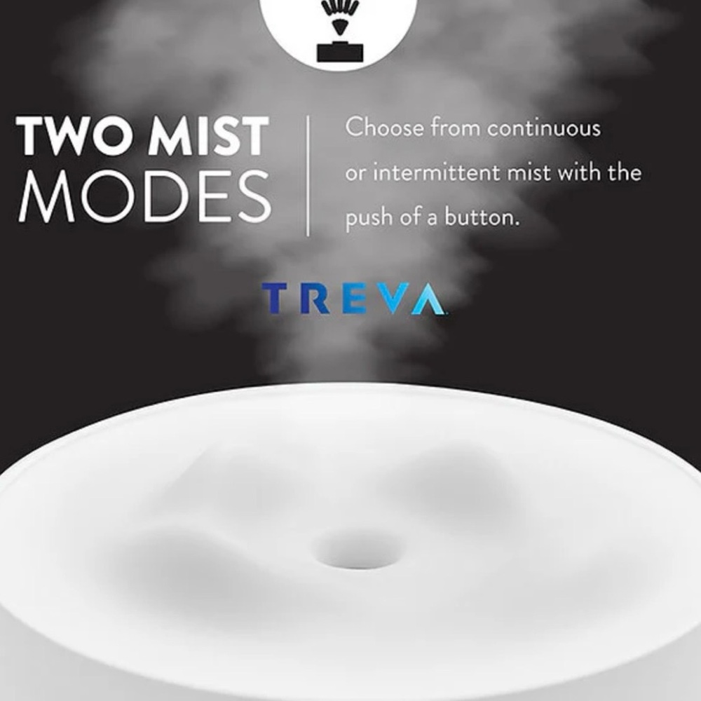 Treva Humidifier Night Light Rechargeable Small Mini Tabletop White Open Box New - Picture 4 of 11